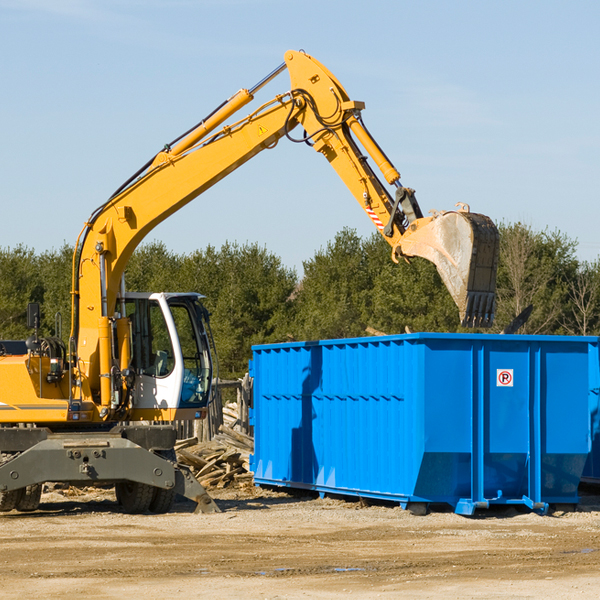 are there any restrictions on where a residential dumpster can be placed in Warren